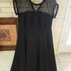 Torrid Black Dress Size 18 Fit Flare Sheer Top